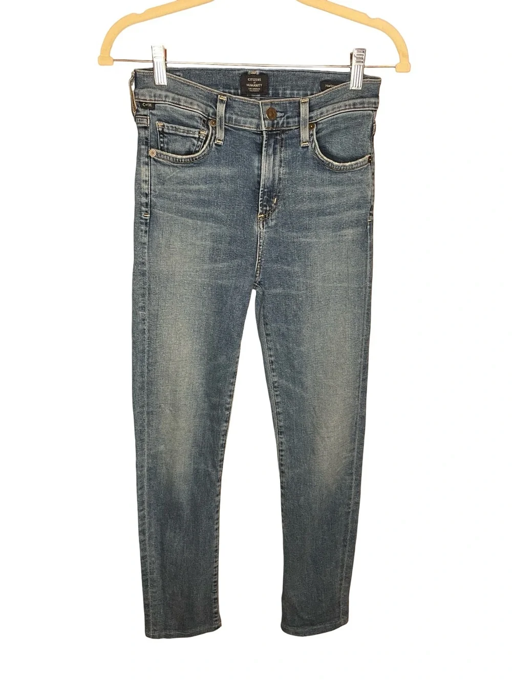 Citizens of Humanity Harlow High Rise Slim Jeans 26 Straight Leg Premium Denim - Picture 8 of 13